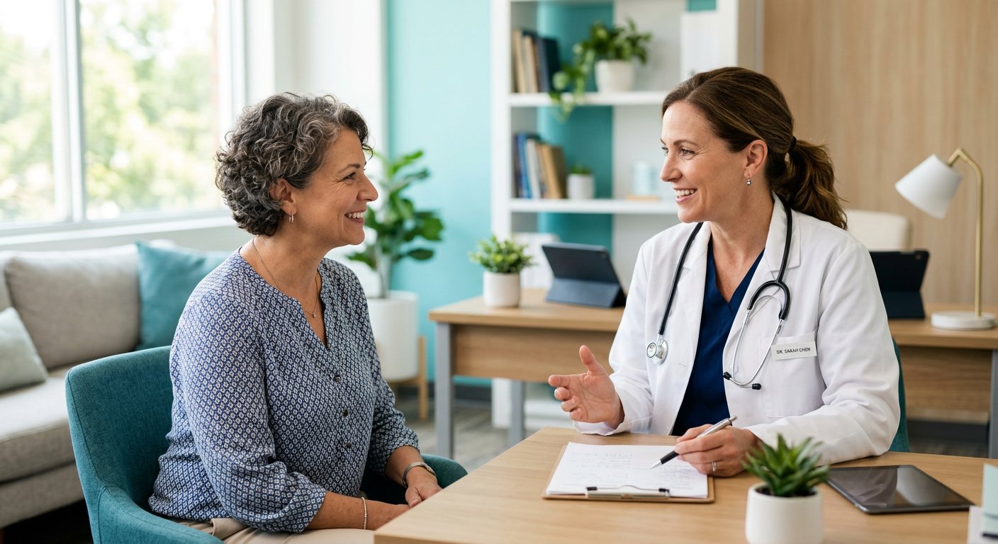 Doctor discussing health insurance coverage with a patient